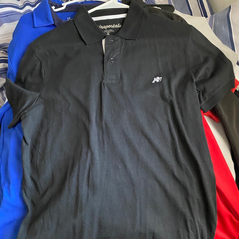 Aeropostale Black Polo